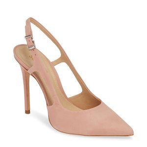 Schutz Boris Slingback Pointy Toe Pink Pump
